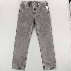 Gap 90s Straight High Rise Regular Fit Jeans Womens 32/14 (32x31) Washed Black